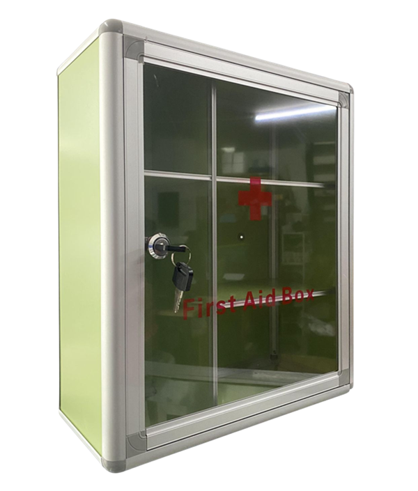 First Aid Box Aluminum Alloy Medicine Box With Lock Multi-Layer Family Medicine Box 32 x 15 x 38cm