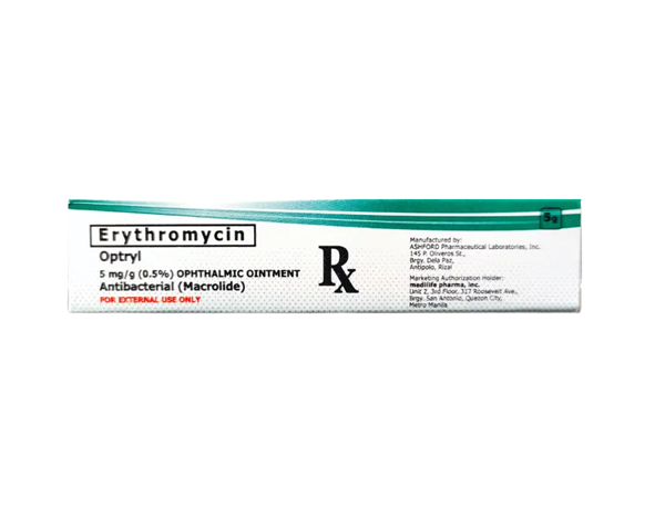 OB/CHN Bag - Erythromycin Ophalmic Ointment 5g (Optryl)