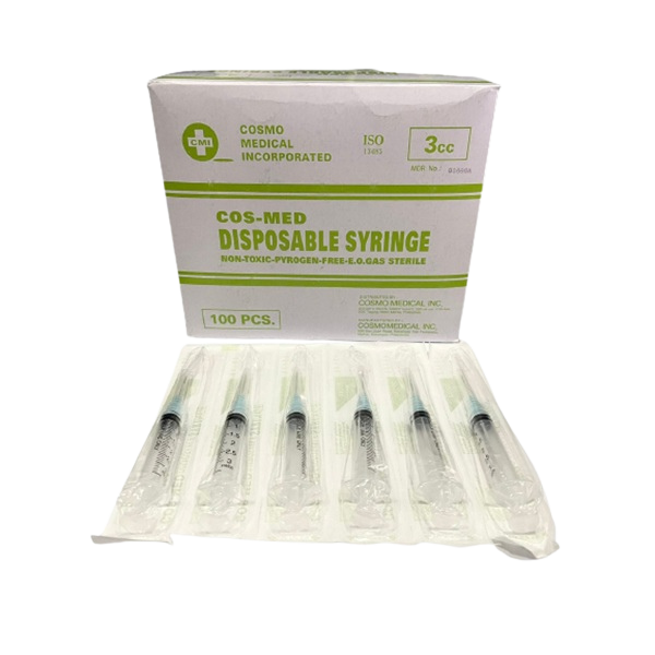 OB/CHN Bag - Syringe 3cc w/ Needle 100/box COSMED thumb