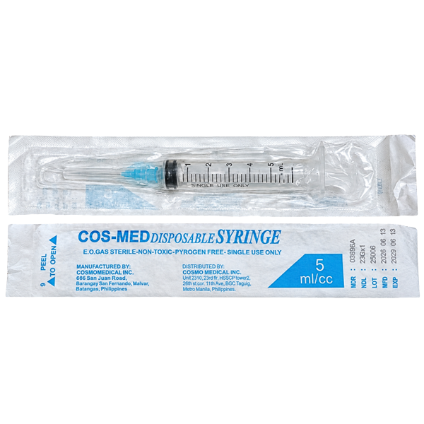 OB/CHN Bag - Syringe 5cc w/ Needle COSMED