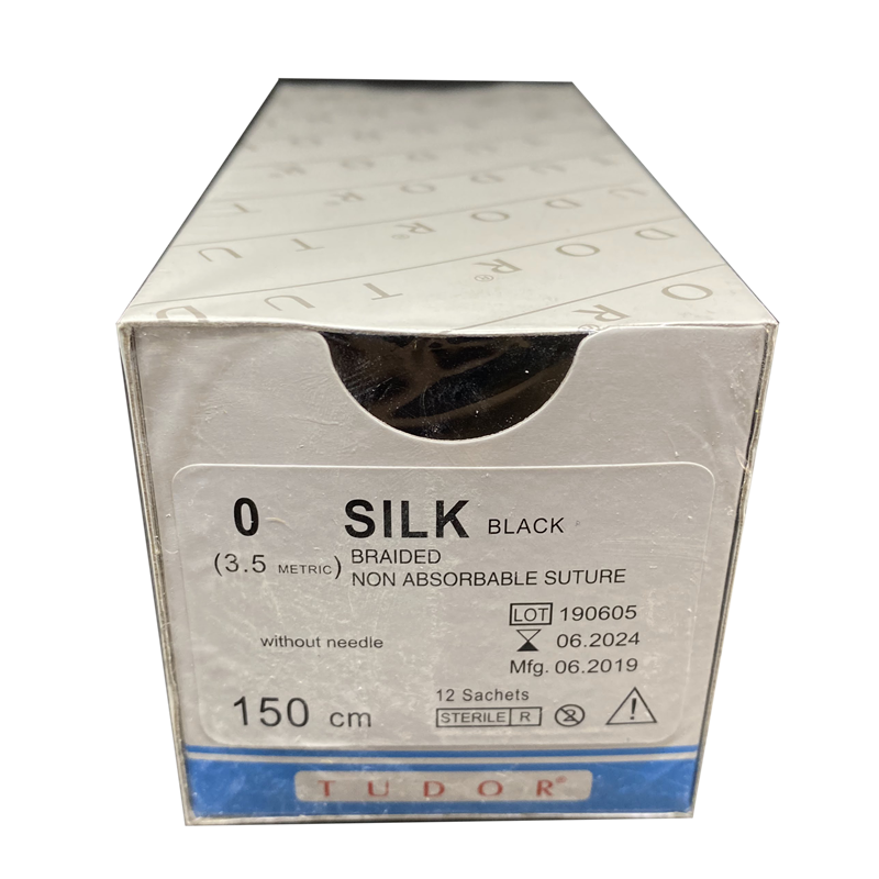 Suture Silk  w/o Needle 0 12pcs (Tudor)