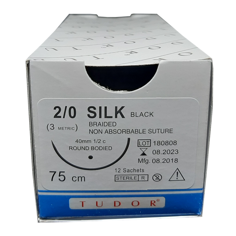 Suture Silk Round 2/0 12pcs (Tudor)