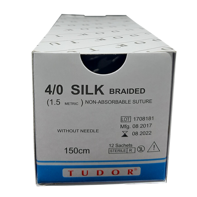 Suture Silk w/o Needle 4 12pcs (Tudor)