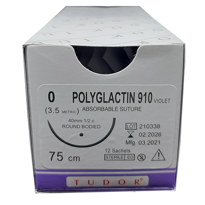 Suture Polyglactin Round 0 12pcs (Tudor)