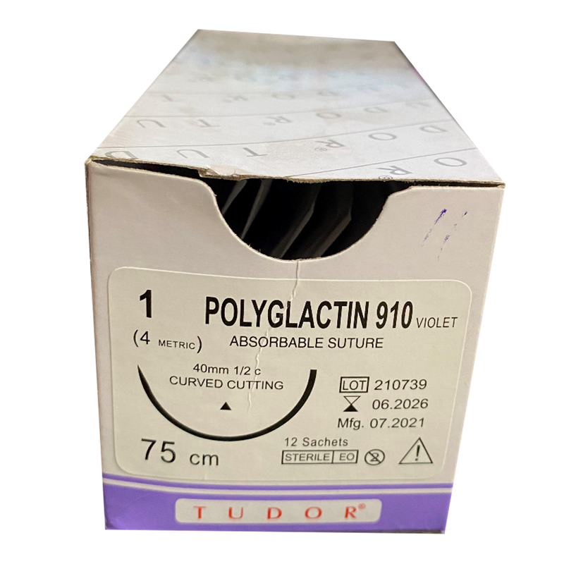 Suture Polyglactin Cutting 1 12pcs (Tudor)