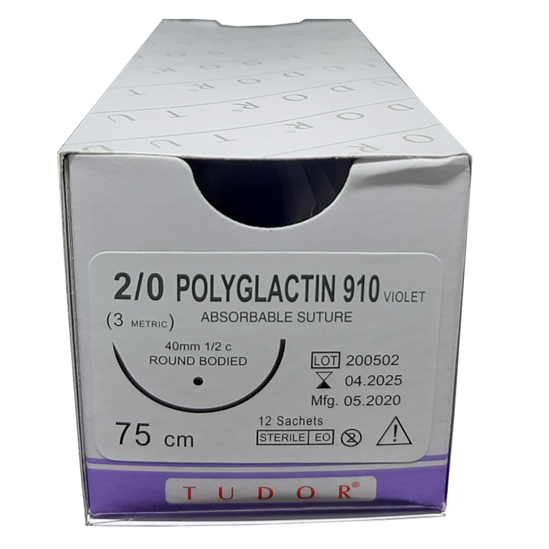 Suture Polyglactin Round 2/0 12pcs (Tudor)