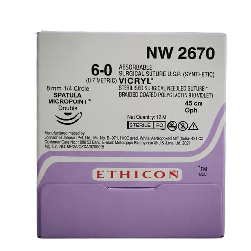 Suture Vicryl polyglactin 6.0 cutting Pcs (Ethicon)