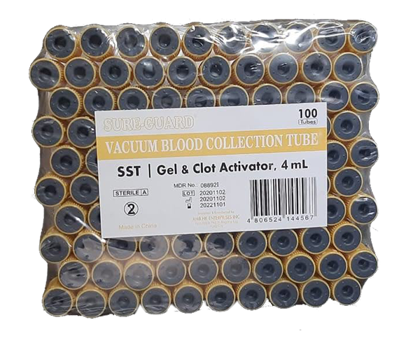 Vacuum Blood Collection Tube 4ml Yellow Top Gel Clot Activator Glass thumb