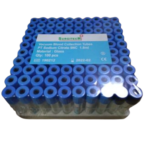 Vacuum Blood Collection Tube 1.8ml Blue Top Coagulation Tube Sodium Citrate (Surgitech)