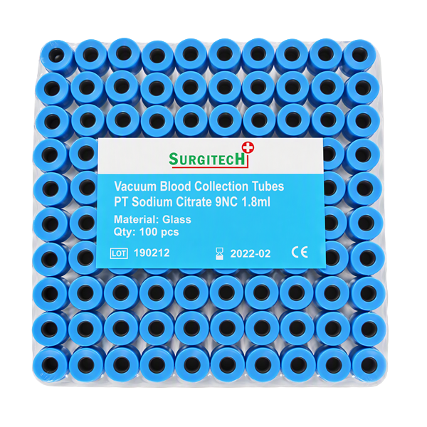 Vacuum Blood Collection Tube 1.8ml Blue Top Coagulation Tube Sodium Citrate (Surgitech) thumb