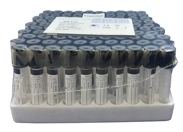 Vacuum Tubes Blood Collection 3ml Black Top Coagulation ESR Tube Sodium Citrate thumb