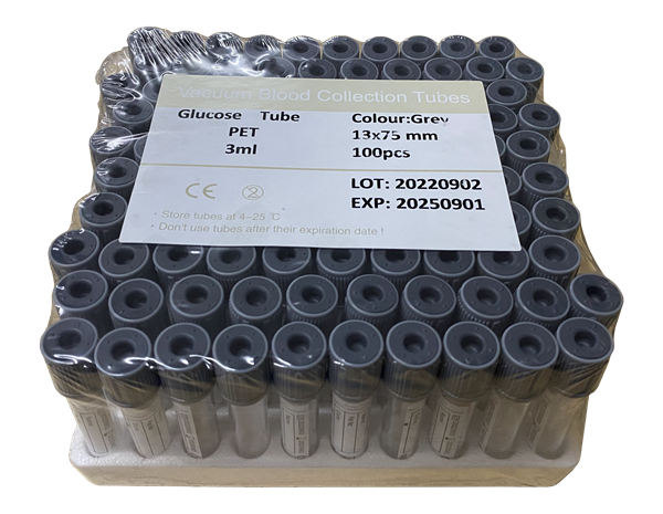 Vacuum Tubes Blood Collection 3ml Gray Top Glucose Tube thumb