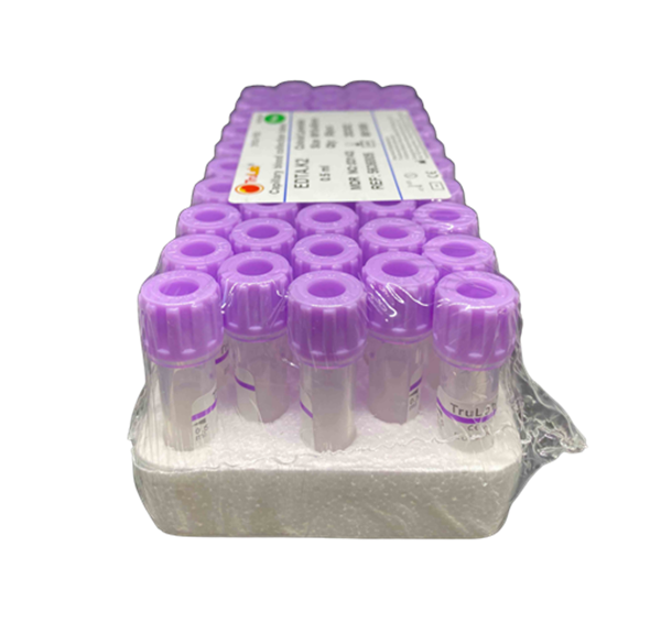 Vacuum Tubes PP cap EDTA K2-purple tops 0.5ml Microtainer Pedia Blood Collection Capillary (Trulab)