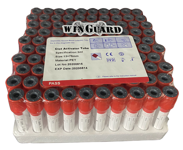 Vacuum Tubes Blood Collection 3ml Orange top clot activator