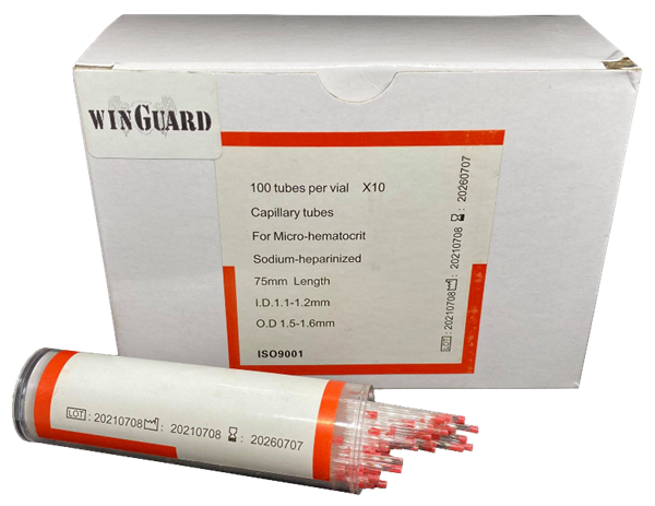 NRIS Capillary Tube Microhematocrit Sodium Heparinized 1 Vial (Winguard)