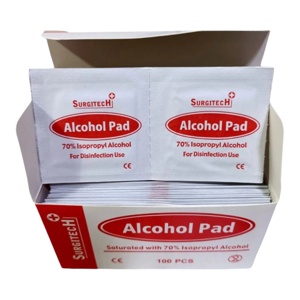 Alcohol Pads 100/box (Surgitech)