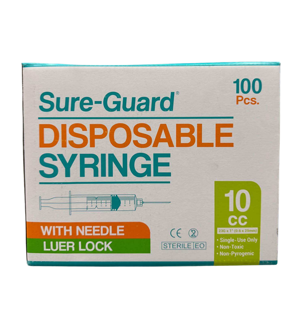 Syringe with needle (luer lock) 10cc 23 Gx1 ( 1pc only )
