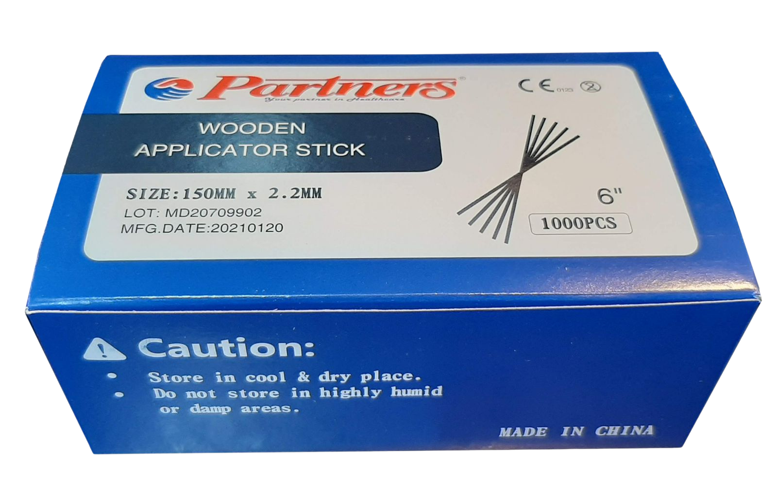 Applicator Sticks Wooden Non Sterile (1 box - 1000 pcs) Cotton-less 150mm x 2.2mm